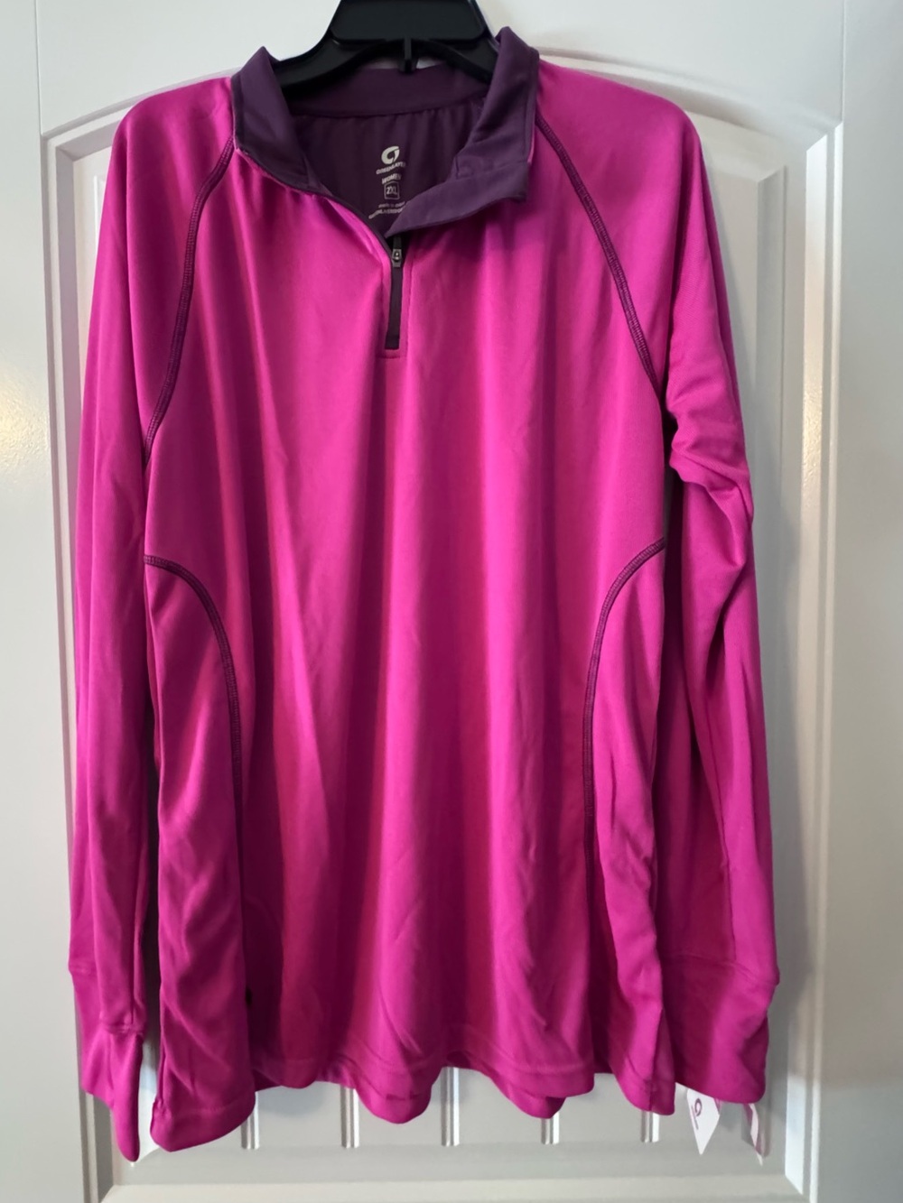 Quarter-Zip DarkPink/Purple Performance Pullover Hoodie